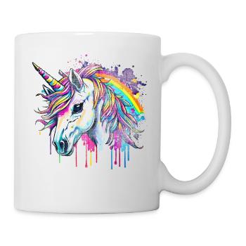 Unicorn Magical Rainbow Colorful paint splash - Mug - white - Right