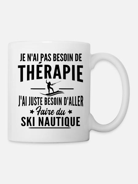 thérapie ski nautique / cadeau humour ski nautique - Mug blanc - blanc