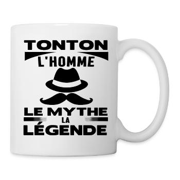 Tonton l' homme le mythe la légende cadeau oncle - Mug blanc - blanc - Droite