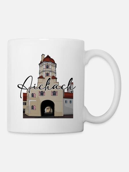 Aichach // Illustration - Tasse - Weiß