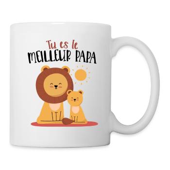 Meilleur papa fête des pères Body bébé - Mug blanc - blanc - Droite