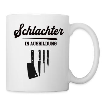 Schlachter Ausbildung Lehre Schlachterausbildung - Tasse - Weiß - Rechts