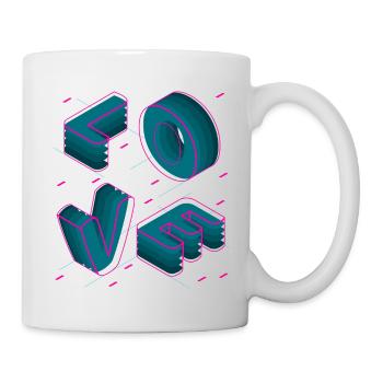 Graphique LOVE - Mug blanc - blanc - Droite
