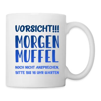 Morgenmuffel - Noch nicht ansprechen Bitte warten - Tasse - Weiß - Rechts