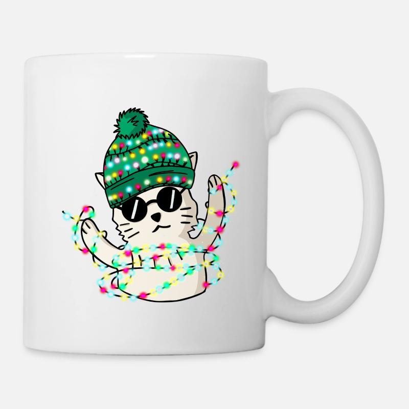 Weihnachten - Merry Catmas! - Tasse - Weiß