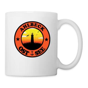 Leuchtturm Ostsee Ahlbeck - Tasse - Weiß - Rechts