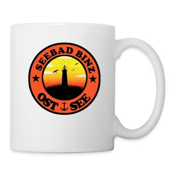 Leuchtturm Ostsee Binz - Tasse - Weiß - Rechts