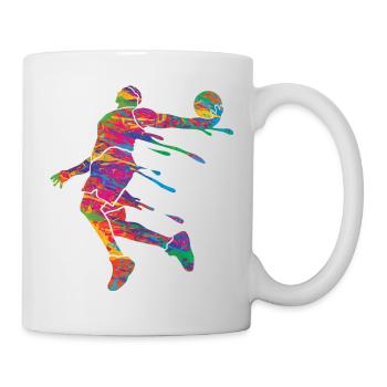 Basketteur Coloré Paint Slam Dunk Sports - Mug blanc - blanc - Droite