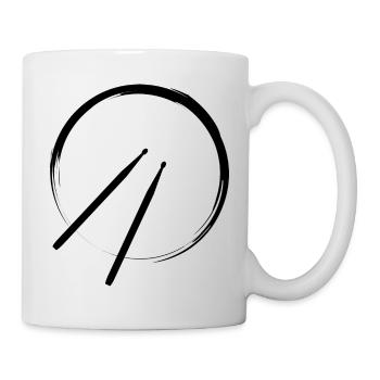 Drums, Trommel, Schlagzeug, Drumsticks - Tasse - Weiß - Rechts
