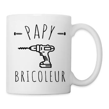 Papy bricoleur humour bricolage cadeau grand-père - Mug blanc - blanc - Droite