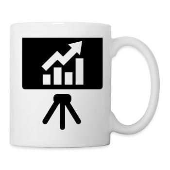 Paperchart Flipchart Diagramme Icône Symbole Caractère - Mug blanc - blanc - Droite
