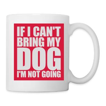 Citation Apportez mon chien - Mug blanc - blanc - Droite