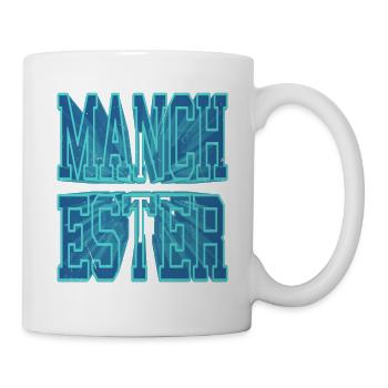 Manchester England UK Stadt 3D Schrift Skyline - Tasse - Weiß - Rechts