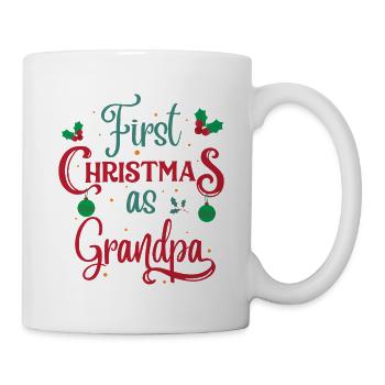 First Christmas as Grandpa - Mug - white - Right