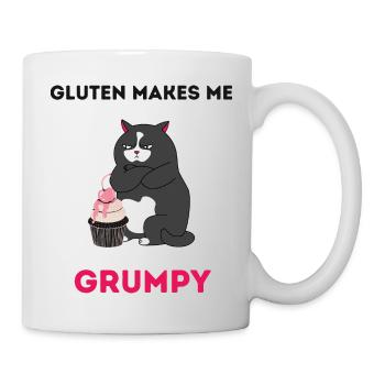 Gluten Makes Me Grumpy (gluten free, celiac) - Mug - white - Right
