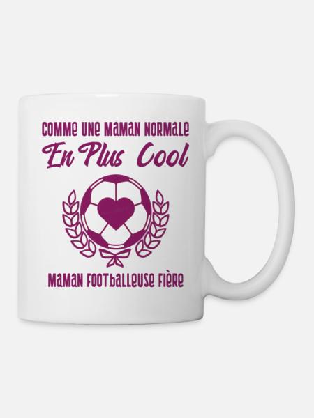 Maman footballeuse humour football cadeau foot - Mug blanc - blanc