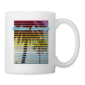 Summer climate, beautiful beach theme. Holiday atmosphere - Mug - white - Right