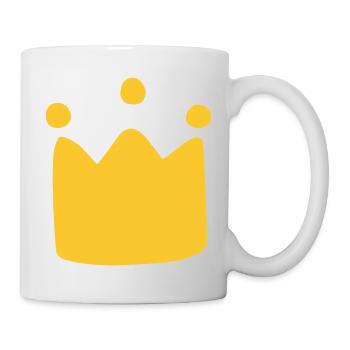 Gelbe Krone - Tasse - Weiß - Rechts