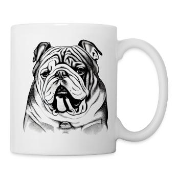 Bulldog french english dog pooch 3 - Mug - white - Right
