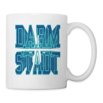 Darmstadt Deutschland Stadt 3D Schrift Skyline - Tasse - Weiß - Rechts