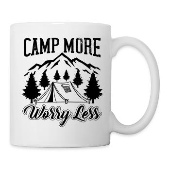 Camping Wohnmobil Van Vintage im Wohnwagen Caravan - Tasse - Weiß - Rechts