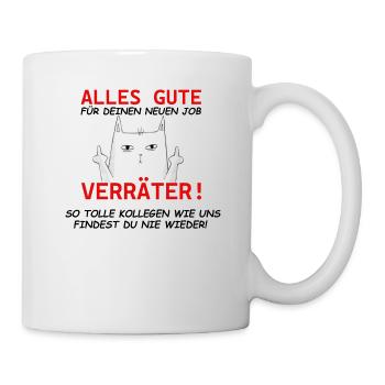 Jobwechsel Neuer Job Abschied Abschiedsgeschenk - Tasse - Weiß - Rechts