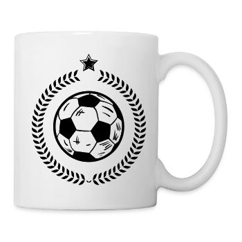 Fußball Football - Mug blanc - blanc - Droite