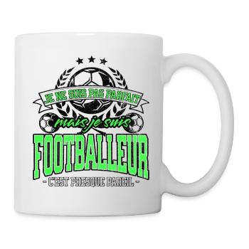 Football humour footballeur pas parfait cadeau - Mug blanc - blanc - Droite