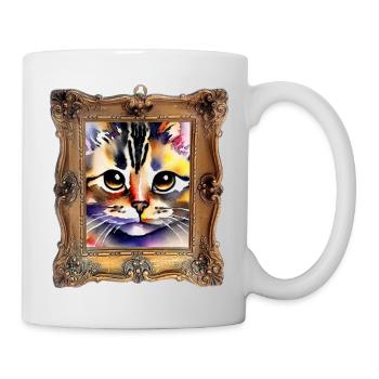 Cat face 5 - Mug - white - Right