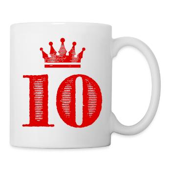 10 Couronne numérique - Mug blanc - blanc - Droite