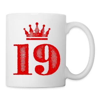 19 Couronne numérique - Mug blanc - blanc - Droite