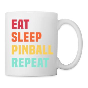 Eat Sleep Pinball Repeat - Pinball machines - Mug - white - Right