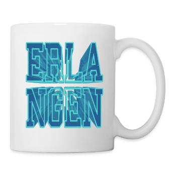 Erlangen Deutschland Stadt 3D Schrift Skyline - Tasse - Weiß - Rechts