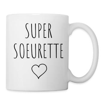 SUPER SOEURETTE COEUR - Mug blanc - blanc - Droite