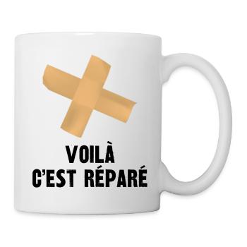 voilà c'est réparé - Mug blanc - blanc - Droite