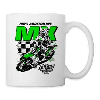 Moto Cross - Motocross - Supercross - MX - SX - Tasse - Weiß - Rechts