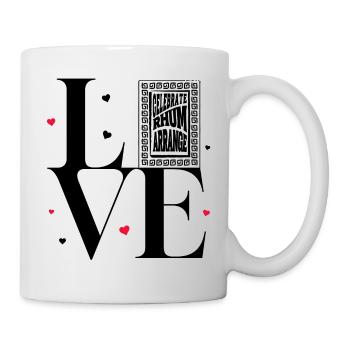 Love celebrity Rum Arranged - Mug - white - Right