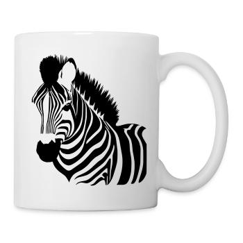 Fun Zebra Cartoon Nature Animal Safari Vector 3 - Mug - white - Right