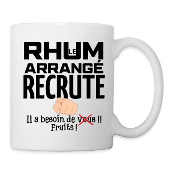 Le Rhum Arrangé Recrute, il a besoin de vous !! - Mug blanc - blanc - Droite