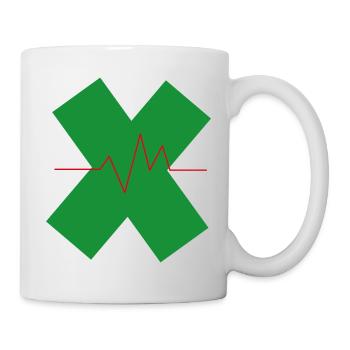 Santé X signe de vie croise le rythme cardiaque - Mug blanc - blanc - Droite