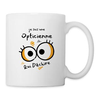 Opticienne Qui Déchire - Mug blanc - blanc - Droite