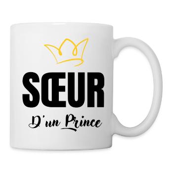 sœur d'un prince - Mug blanc - blanc - Droite