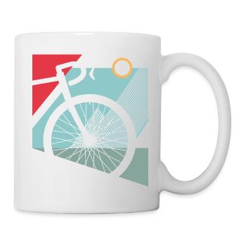 Gravel, VTT, passion vélo, cycliste - Mug blanc - blanc - Droite