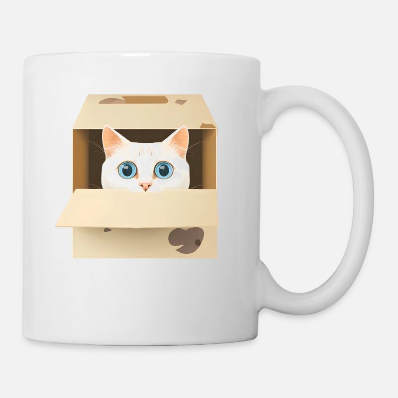 Zerbrechliche Katze - Tasse - Weiß