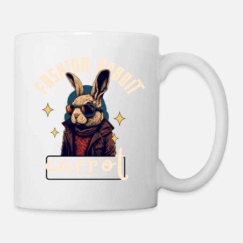 Fashion Rabbit - Mug - white