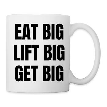 Mangez gros, devenez gros - Mug blanc - blanc - Droite