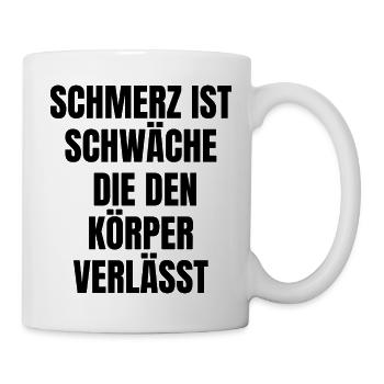 Schwäche Fitness - Tasse - Weiß - Rechts