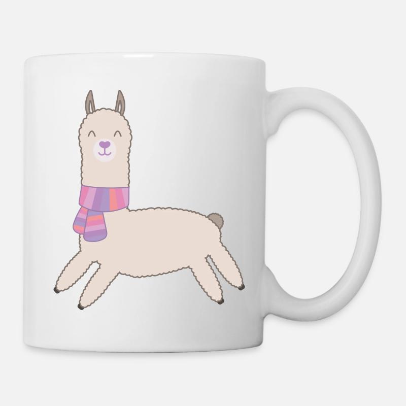 süßes Alpaka - Tasse - Weiß