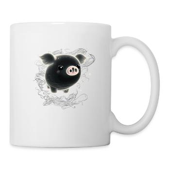 ghost pig black - Mug - white - Right