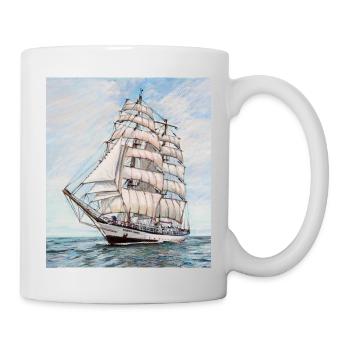 Ocean View: The Beauty of the Sea and Boats - Mug - white - Right